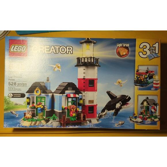 NIB LEGO Creator Lighthouse Point Light UP Brick (31051) Retired Factory Sealed - Picture 1 of 8